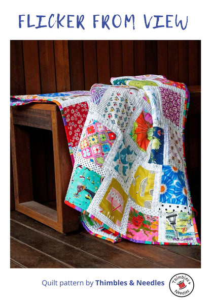 Flicker From View Quilt Pattern Printed
