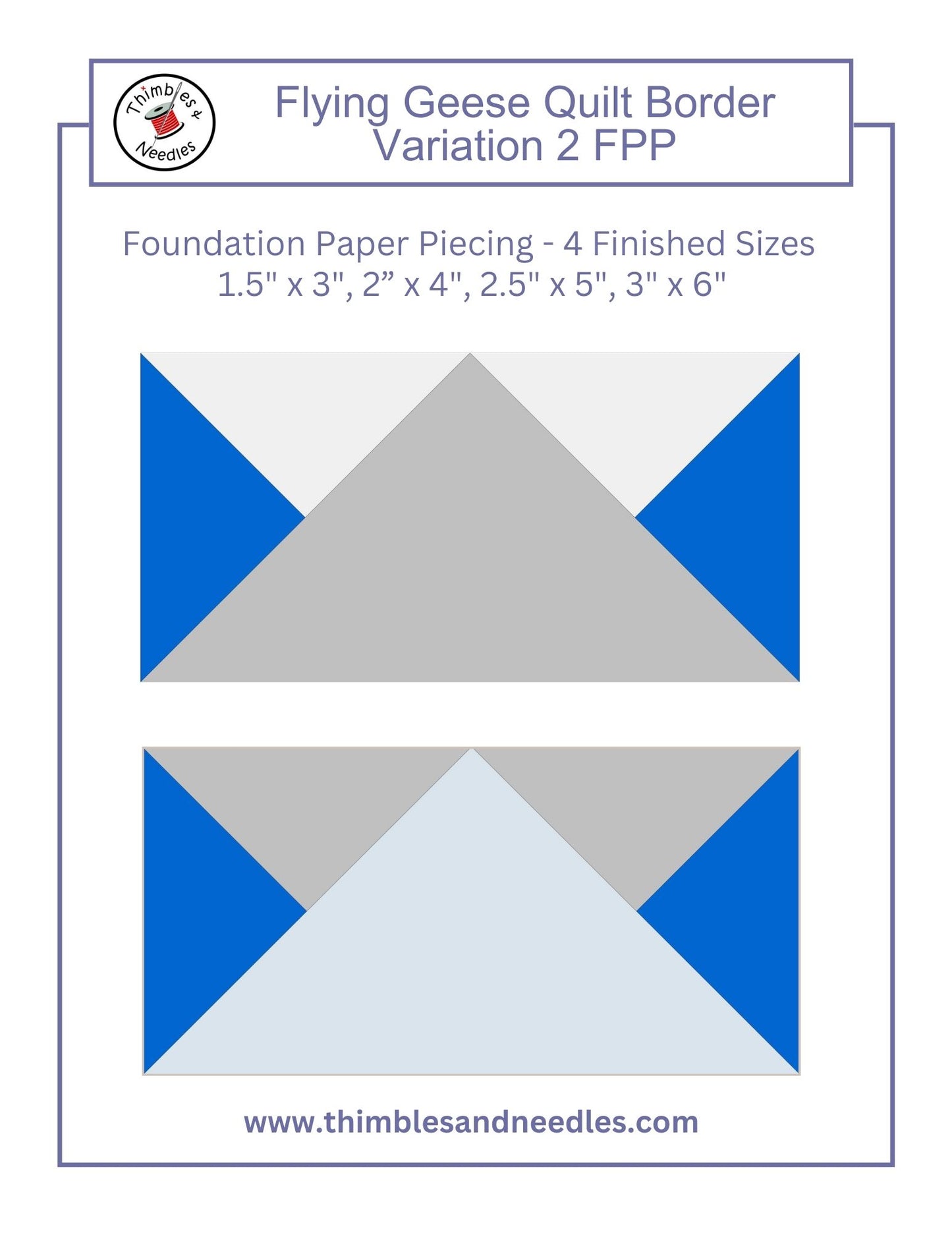 Quilt Border Foundation Paper Piecing (FPP) Pattern Bundle 4