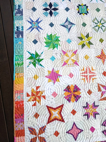 Foundation Paper Pieced Star Sampler Quilt Pattern 6 inch blocks