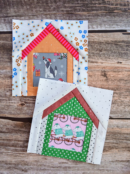 Fussy Cut House Foundation Paper Piecing (FPP) Pattern