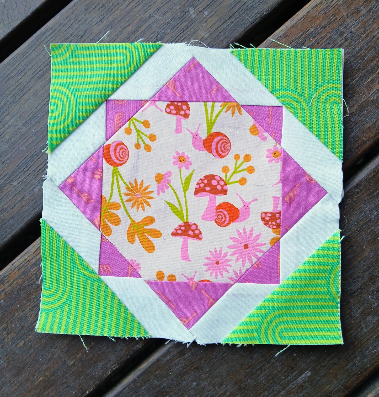 Fussy Cut Star foundation paper piecing pattern by Thimbles and Needles
