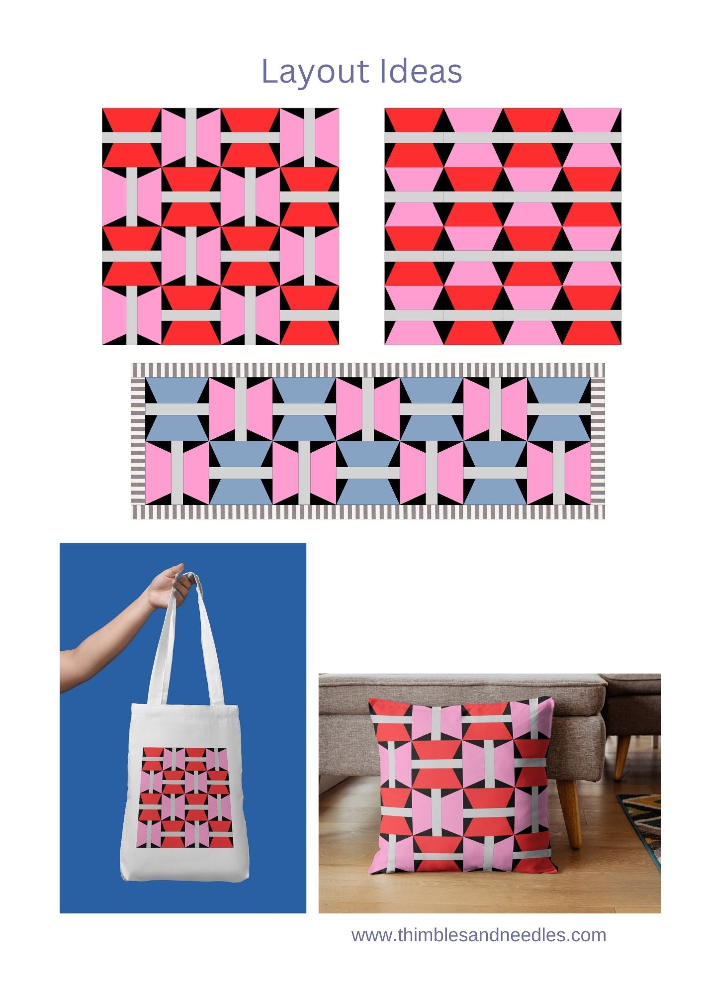 Geometric Butterfly Foundation Paper Piecing (FPP) Pattern