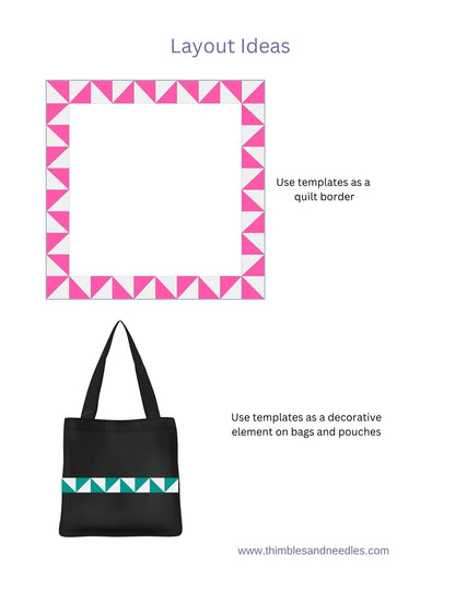 HST half square triangle quilt border pattern foundation paper piecing