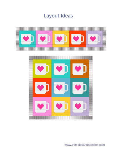Heart Mug Foundation Paper Piecing (FPP) Pattern