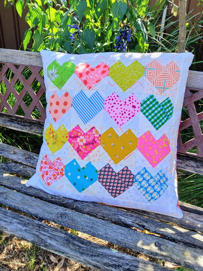 Heart to Heart Patchwork Pillow PDF