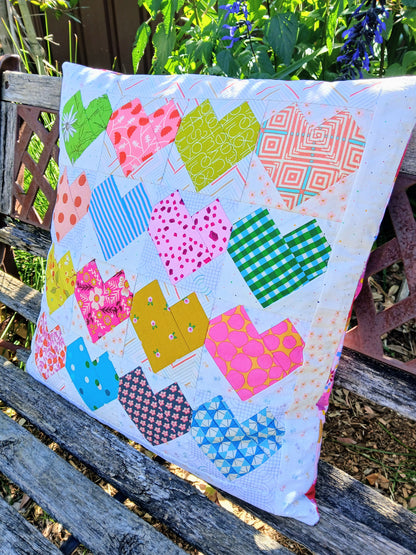 Heart to Heart Patchwork Pillow PDF