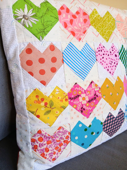 Heart to Heart Patchwork Pillow PDF