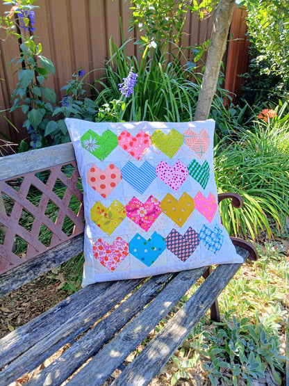Heart to Heart Patchwork Pillow PDF