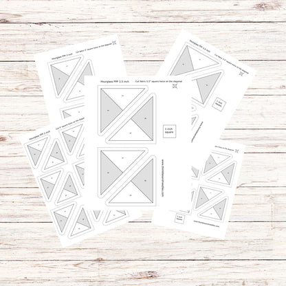 Hourlgass Foundation Paper Piecing (FPP) Pattern