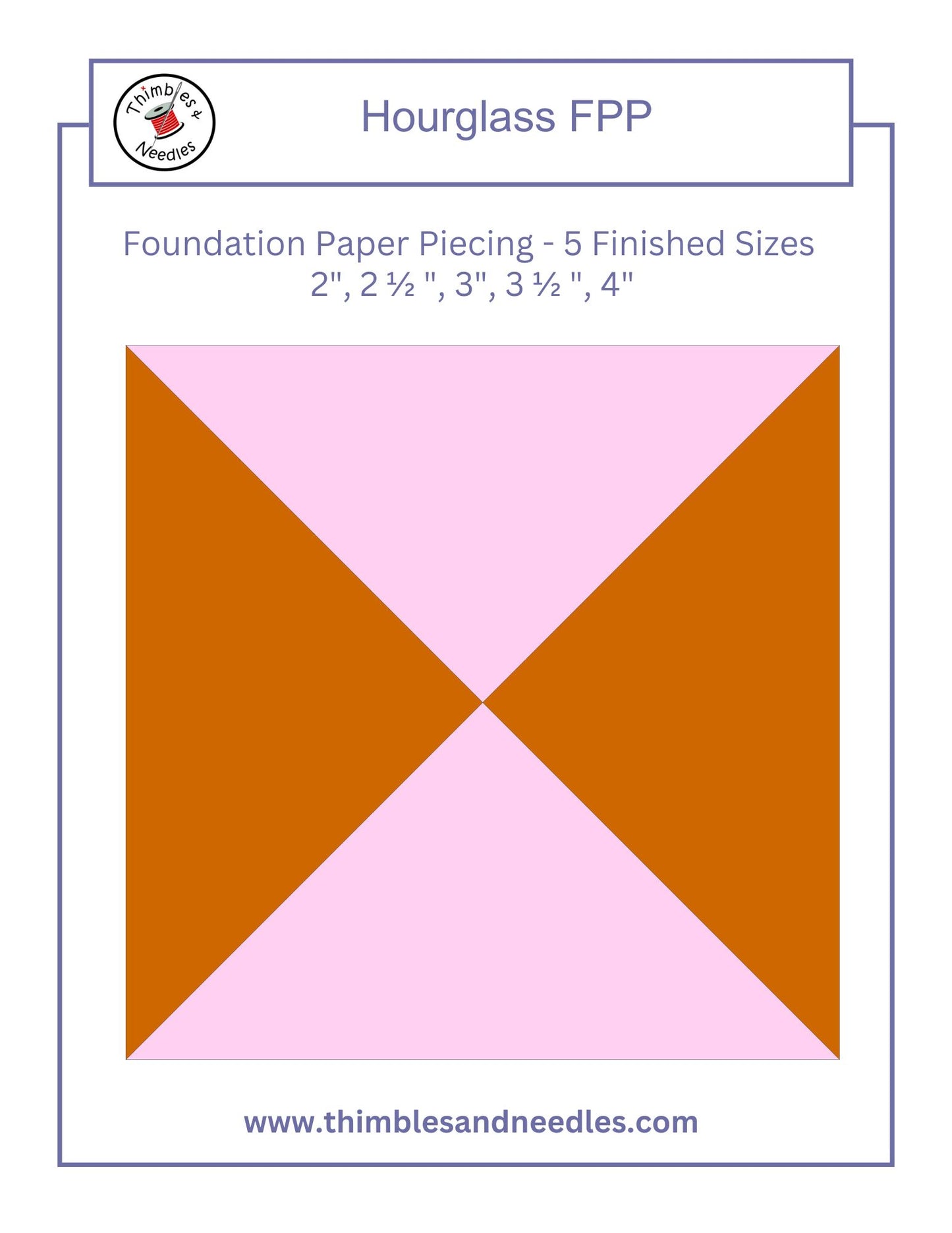 Hourlgass Foundation Paper Piecing (FPP) Pattern