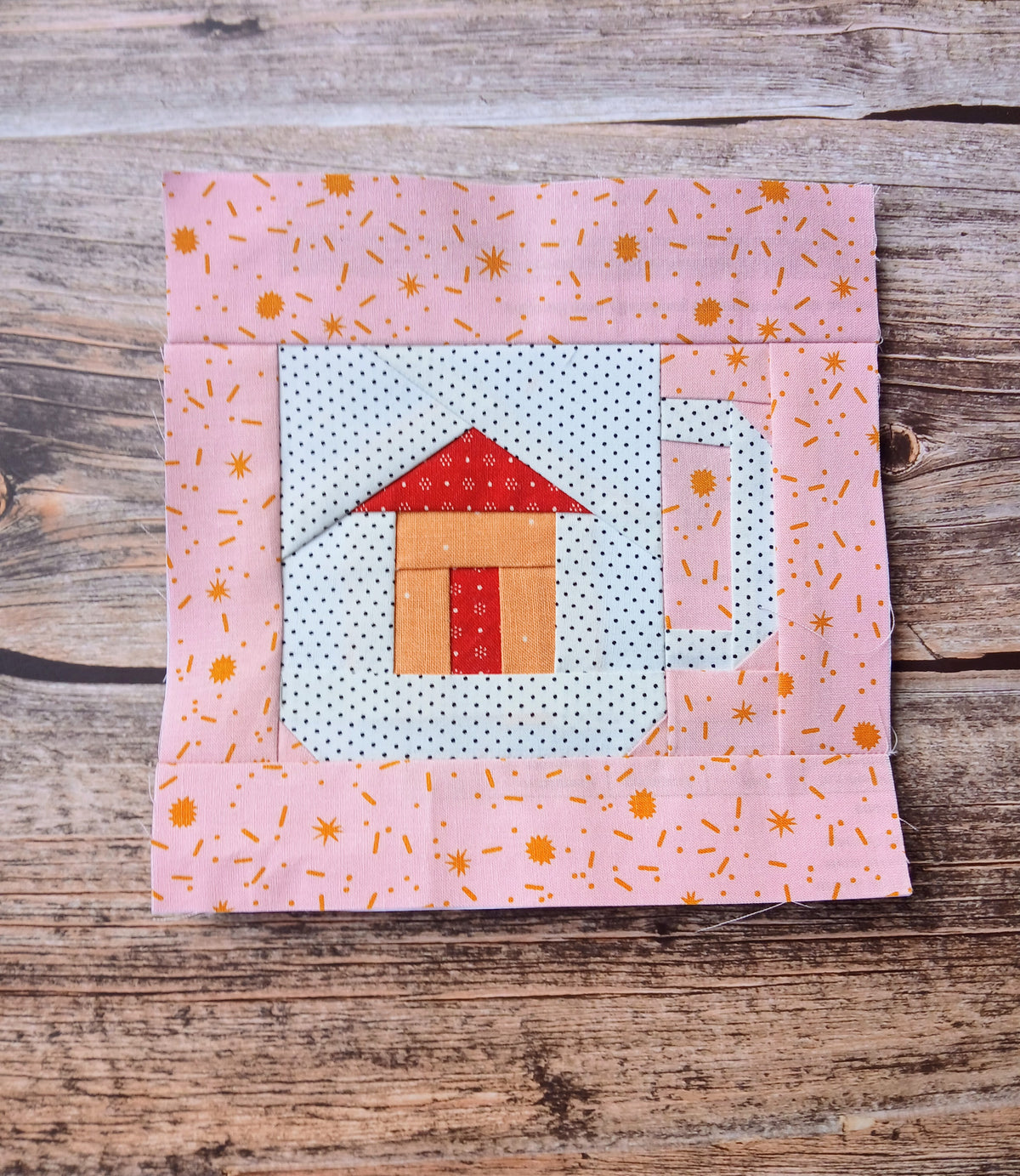 House Mug Foundation Paper Piecing (FPP) Pattern
