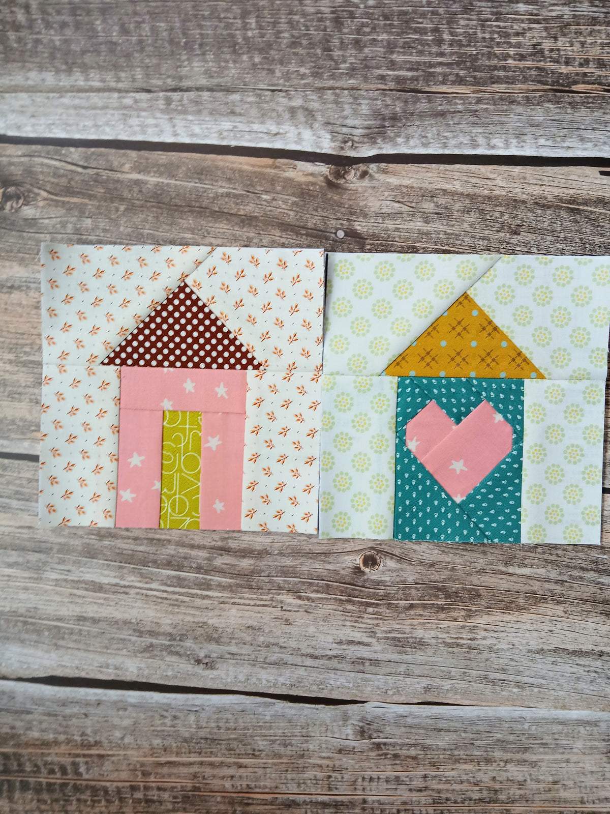 House and Heart Duo Foundation Paper Piecing (FPP) Pattern