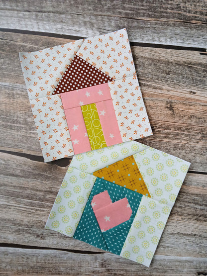 House and Heart Duo Foundation Paper Piecing (FPP) Pattern