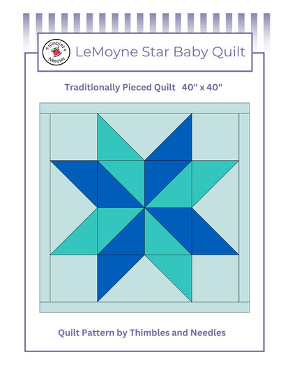 LeMoyne Star Baby Quilt Pattern PDF