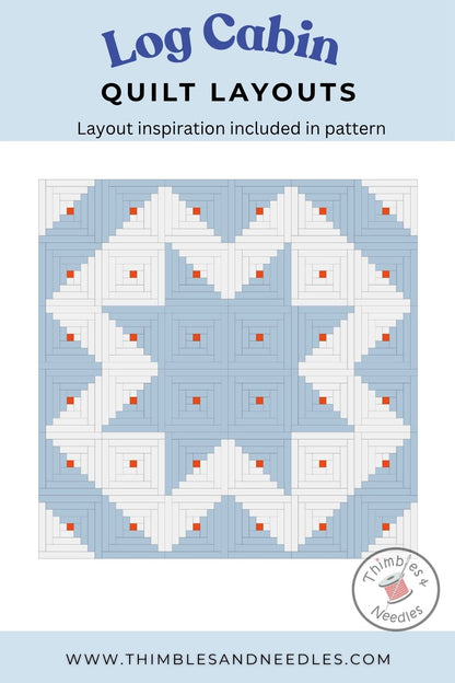 Log Cabin Foundation Paper Piecing (FPP) Pattern