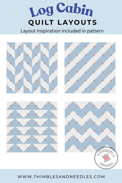 Log Cabin Foundation Paper Piecing (FPP) Pattern