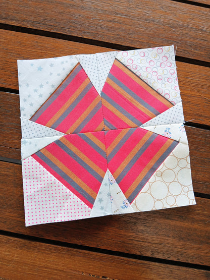Mayflower quilt block foundation paper piecing pattern