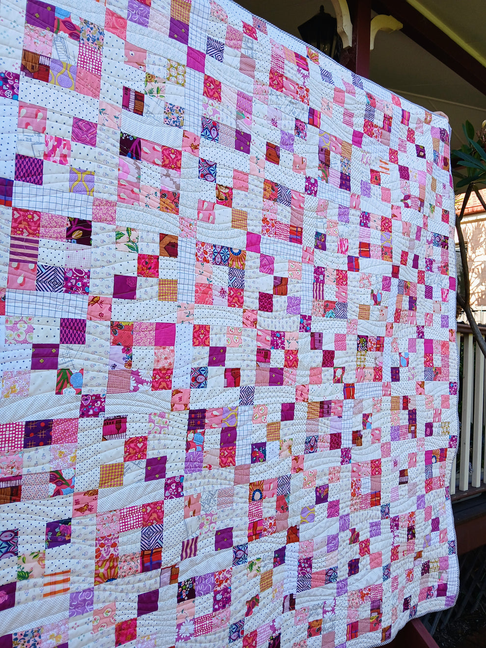 Nine Patch Chain Quilt Pattern PDF – Thimbles and Needles