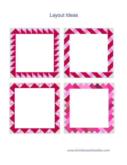 Partial Quarter Square Triangle Foundation Paper Piecing (FPP) Pattern