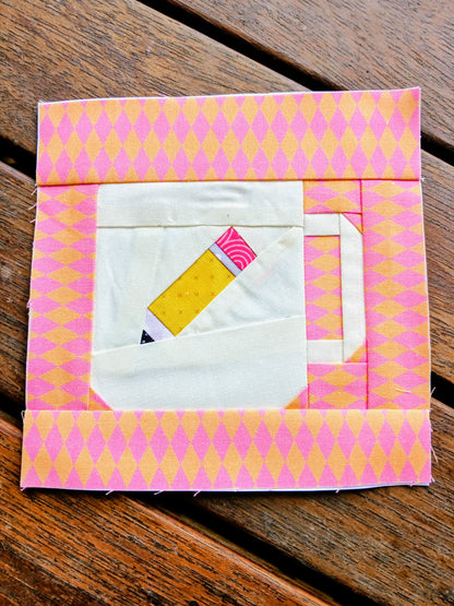 Pencil Mug Foundation Paper Piecing (FPP) Pattern