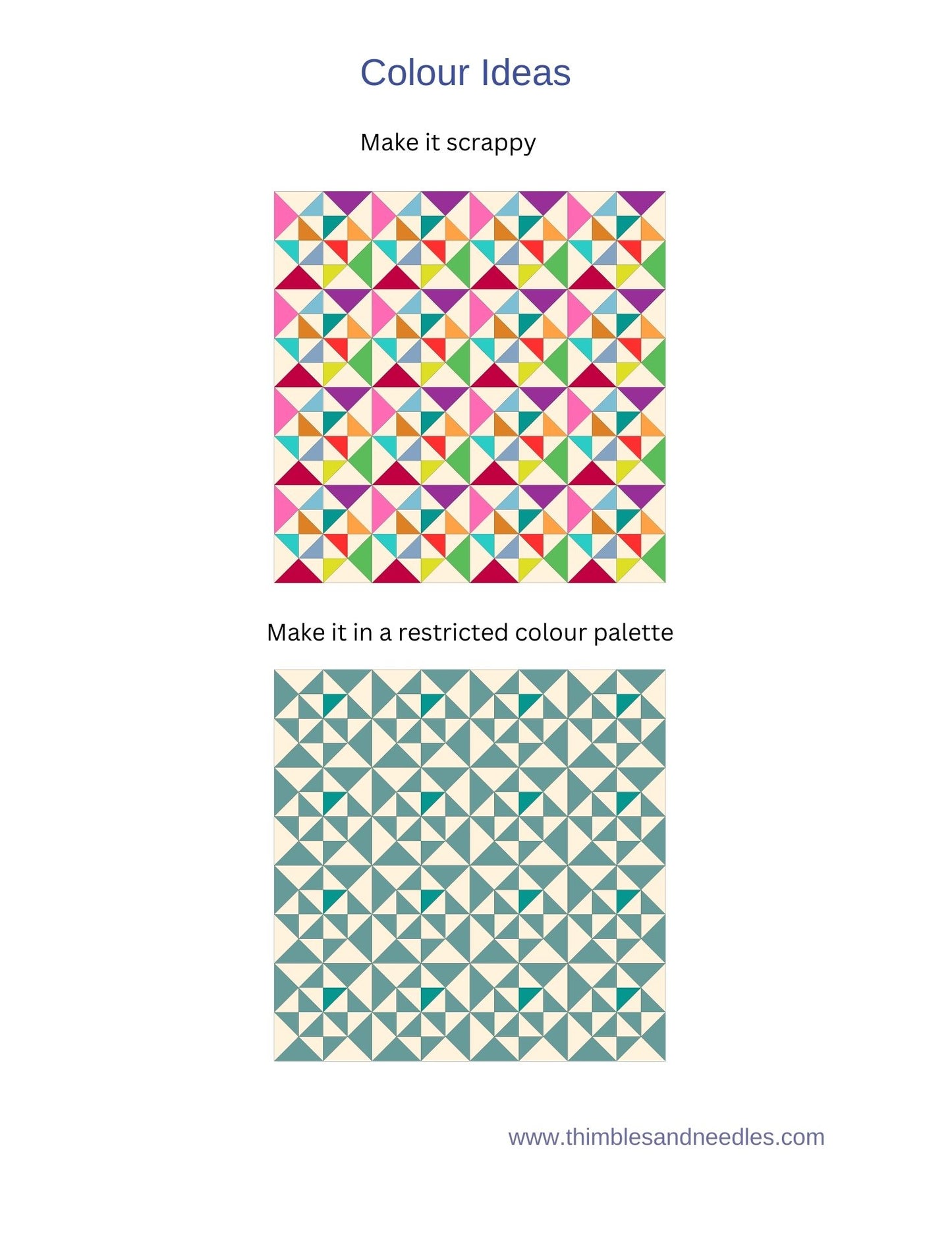 Prism Half Square Triangles Foundation Paper Piecing Pattern