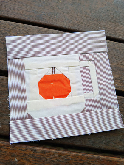 Pumpkin Mug Foundation Paper Piecing (FPP) Pattern
