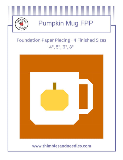 Pumpkin Mug Foundation Paper Piecing (FPP) Pattern