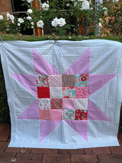 Sawtooth Star Baby Quilt Pattern PDF