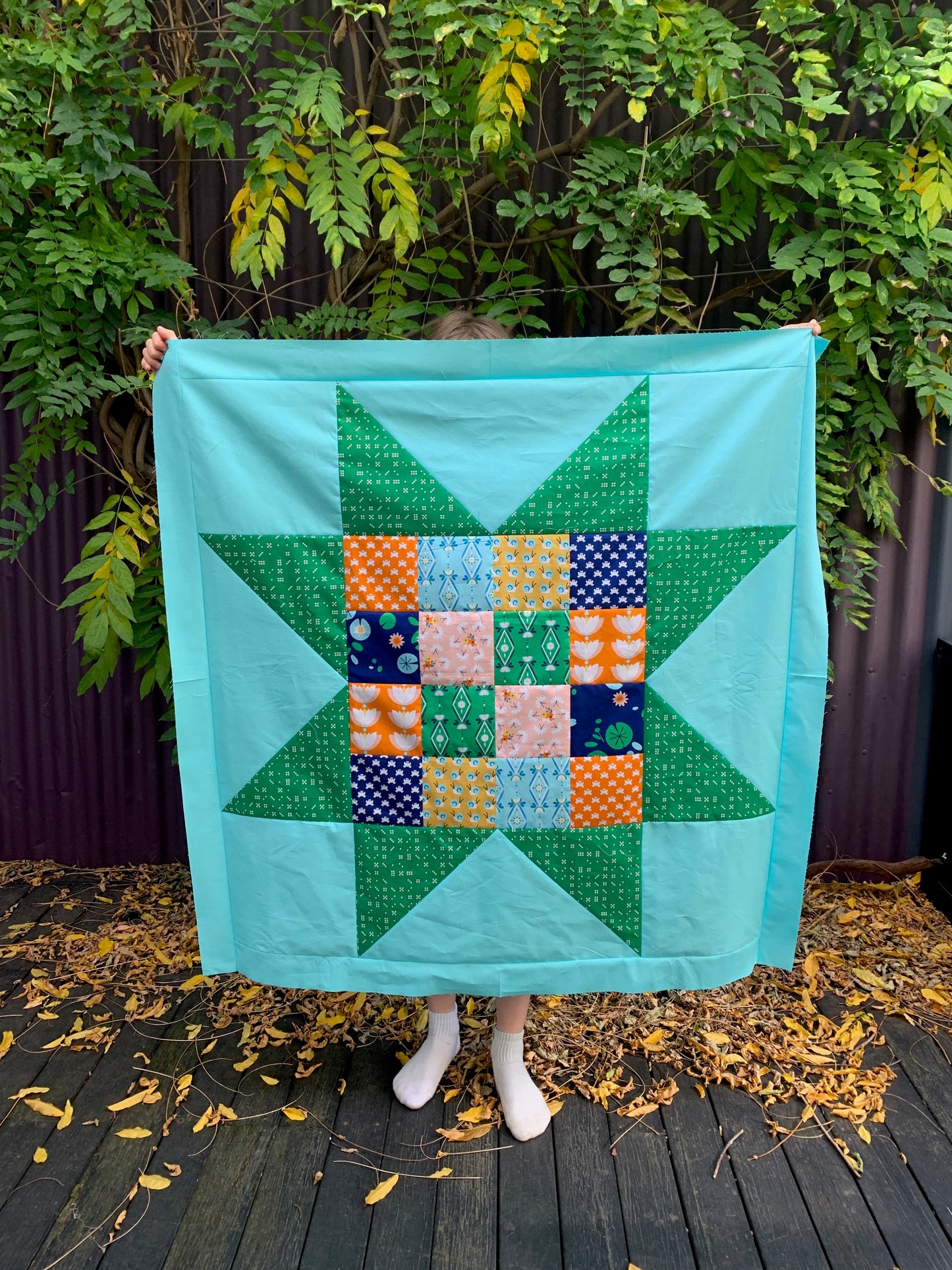Sawtooth Star Baby Quilt Pattern PDF
