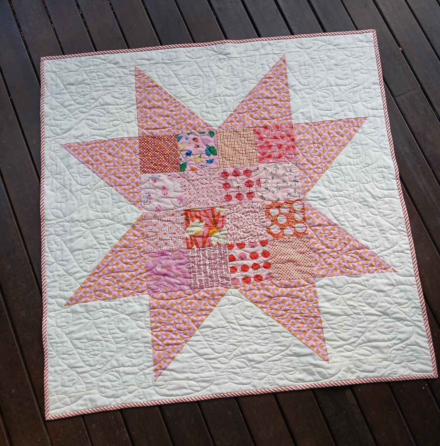 Sawtooth Star Baby Quilt Pattern PDF