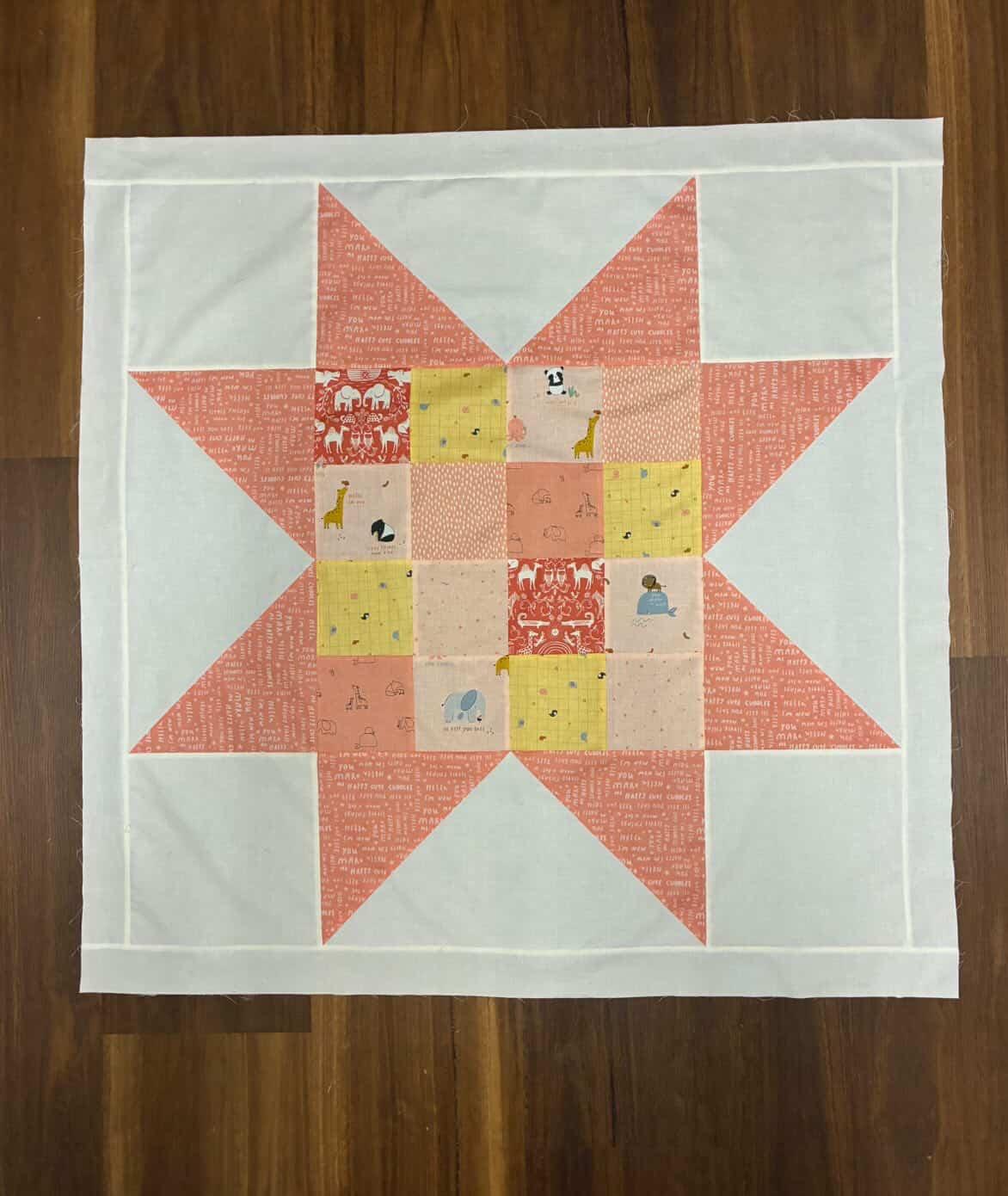 Sawtooth Star Baby Quilt Pattern PDF