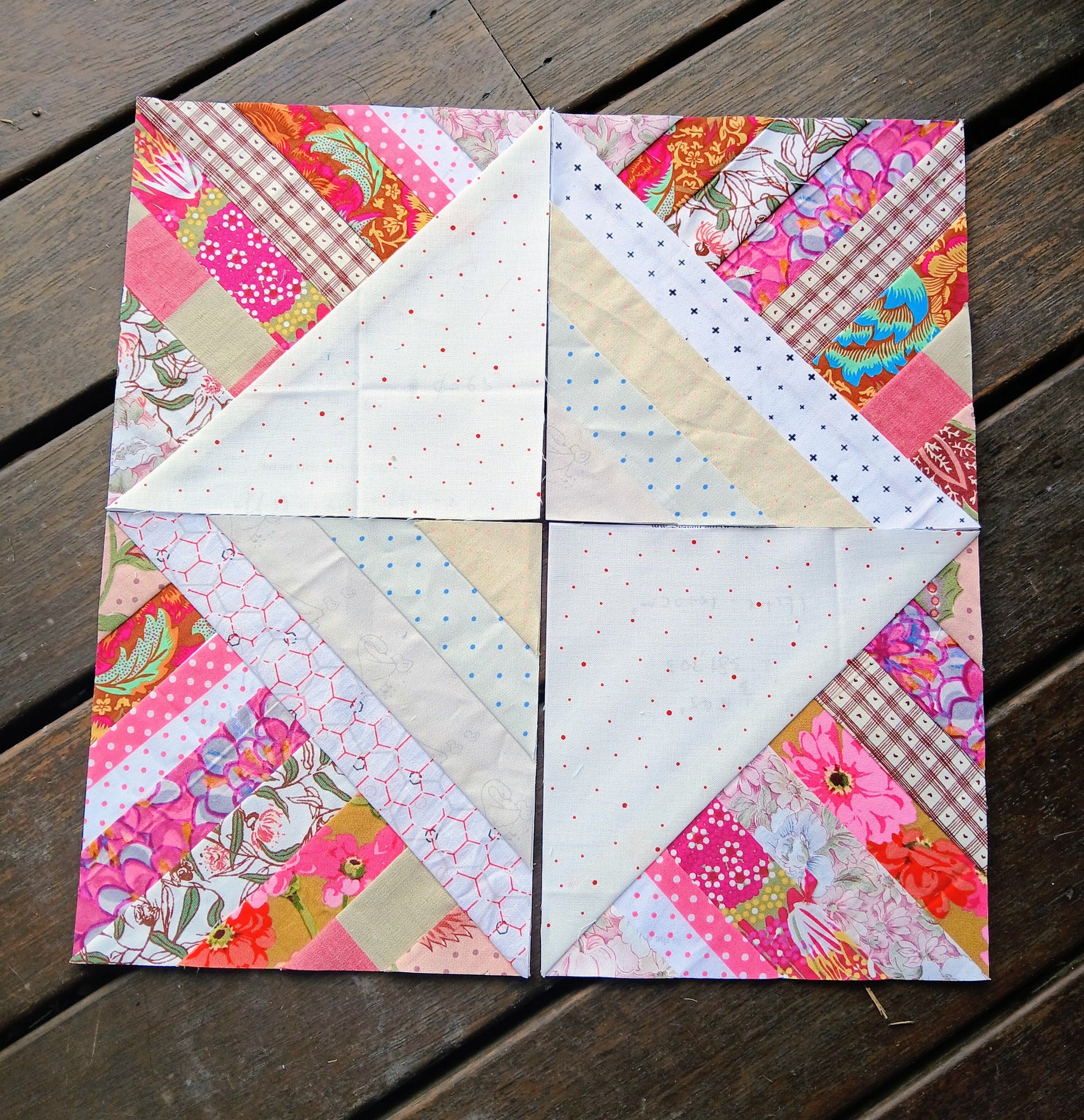 string quilt block half square triangle HST foundation paper pieced