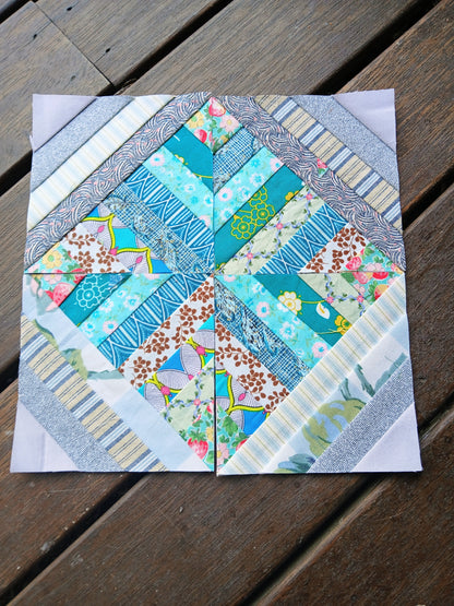 string quilt block half square triangle HST foundation paper pieced