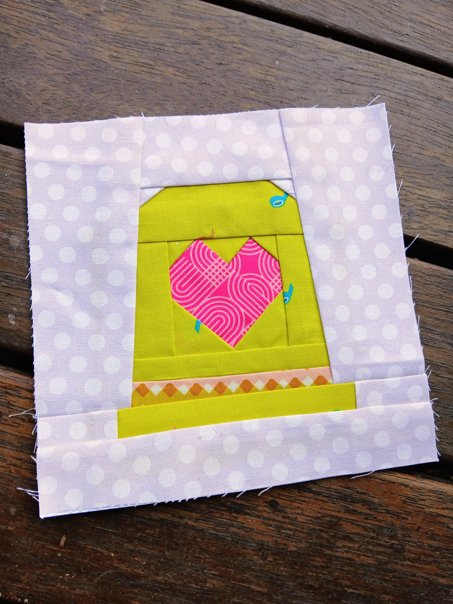 Thimble Heart Foundation Paper Piecing (FPP) Pattern