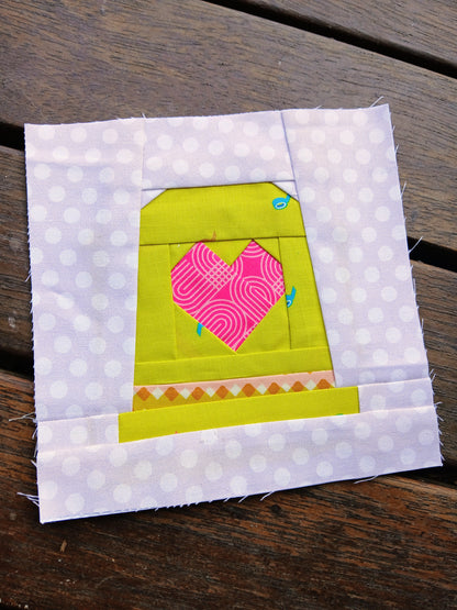 Thimble Heart Foundation Paper Piecing (FPP) Pattern