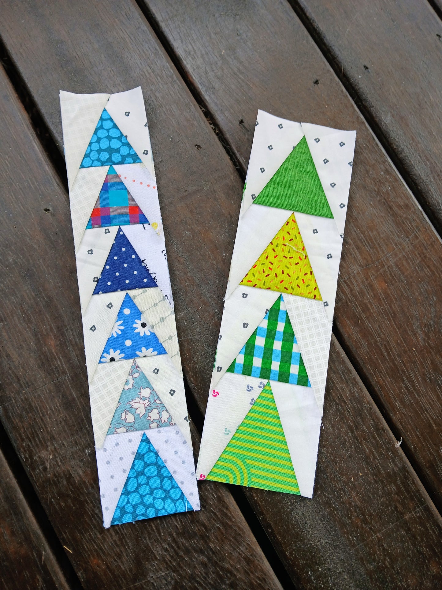 Triangle in a Square Continuous Foundation Paper Piecing (FPP) Pattern