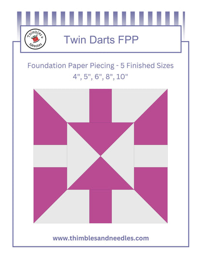 Twin Darts Foundation Paper Piecing (FPP) Pattern