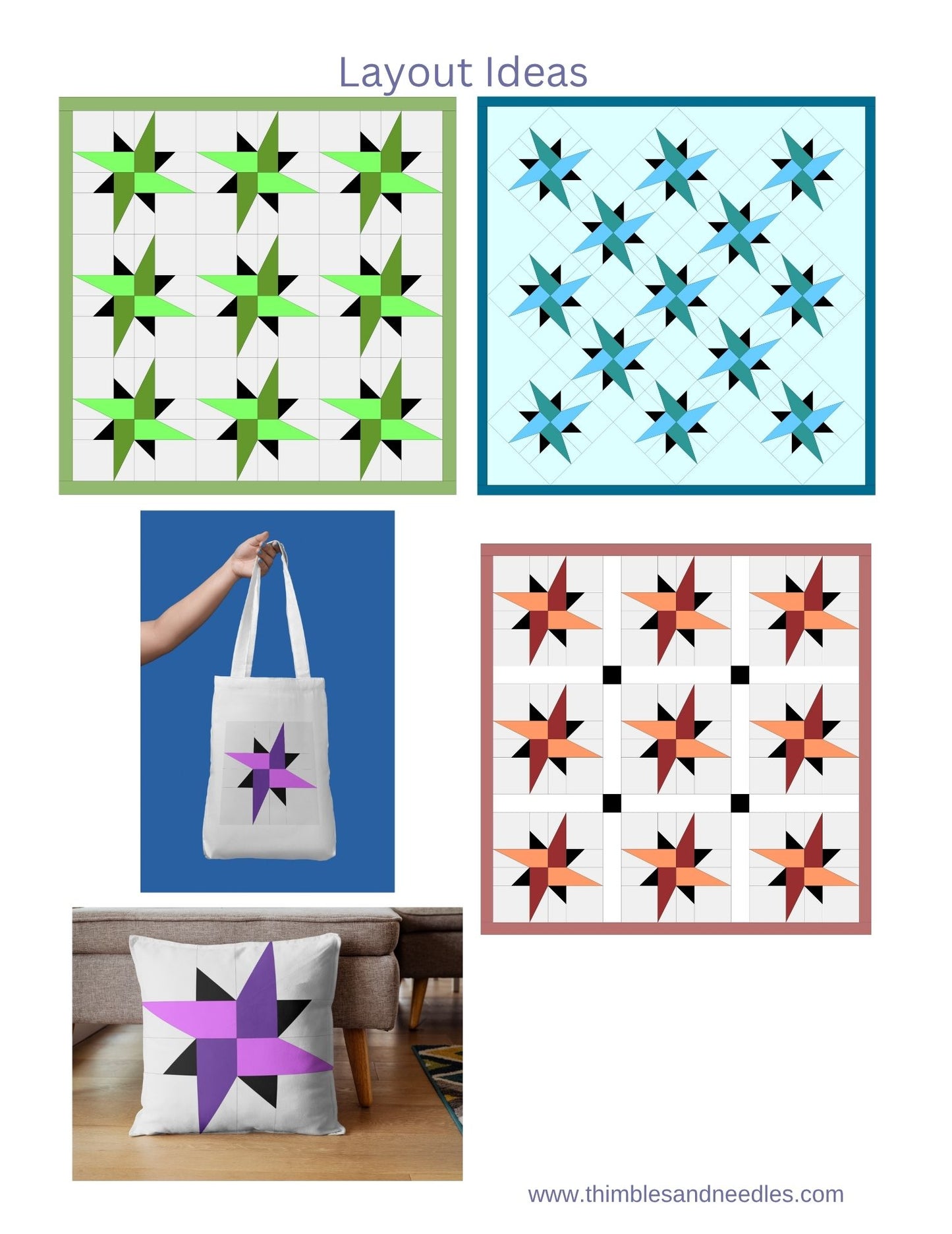 Twinkling Star Foundation Paper Piecing (FPP) Pattern