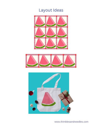 Watermelon Foundation Paper Piecing (FPP) Pattern