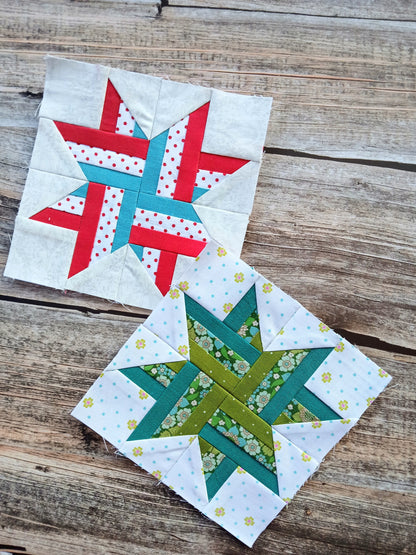 Woven Star Foundation Paper Piecing (FPP) Pattern