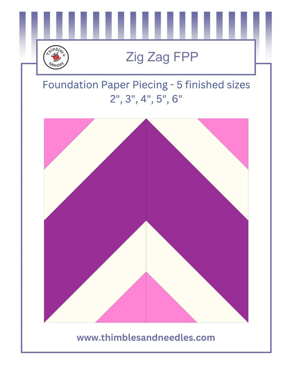 Fpp Free Pattern Pencil Quilt Border Foundation Paper Piecing (FPP) Pattern Bundle 5 – Thimbles ...