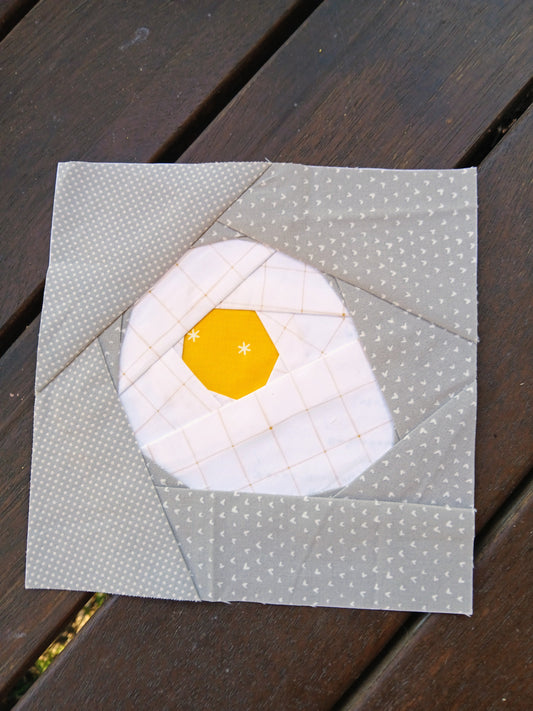 Fried Egg Foundation Paper Piecing (FPP) Pattern