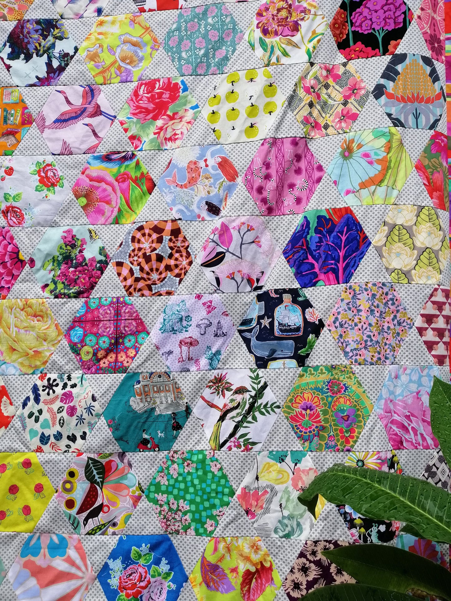 Another Story quilt pattern, hexagon quilt, ispy quilt, pdf quilt pattern Digital Download