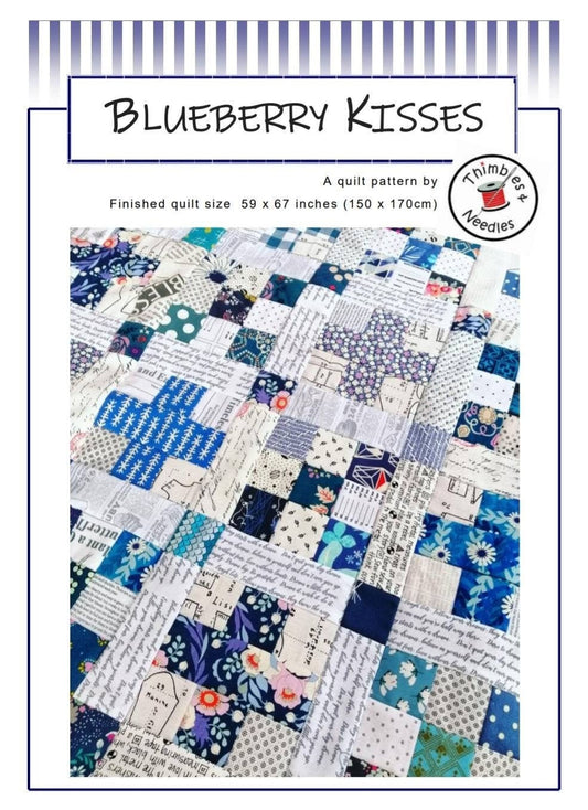 Blueberry Kisses quilt pattern, PDF quilt pattern, scrap quilt, baby quilt Digital Download