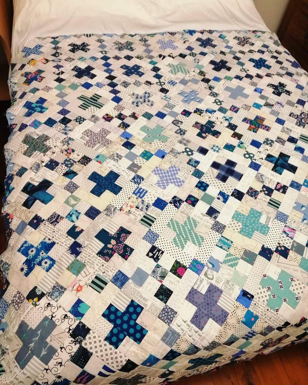 Blueberry Kisses quilt pattern, PDF quilt pattern, scrap quilt, baby quilt Digital Download