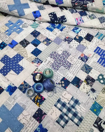 Blueberry Kisses quilt pattern, PDF quilt pattern, scrap quilt, baby quilt Digital Download