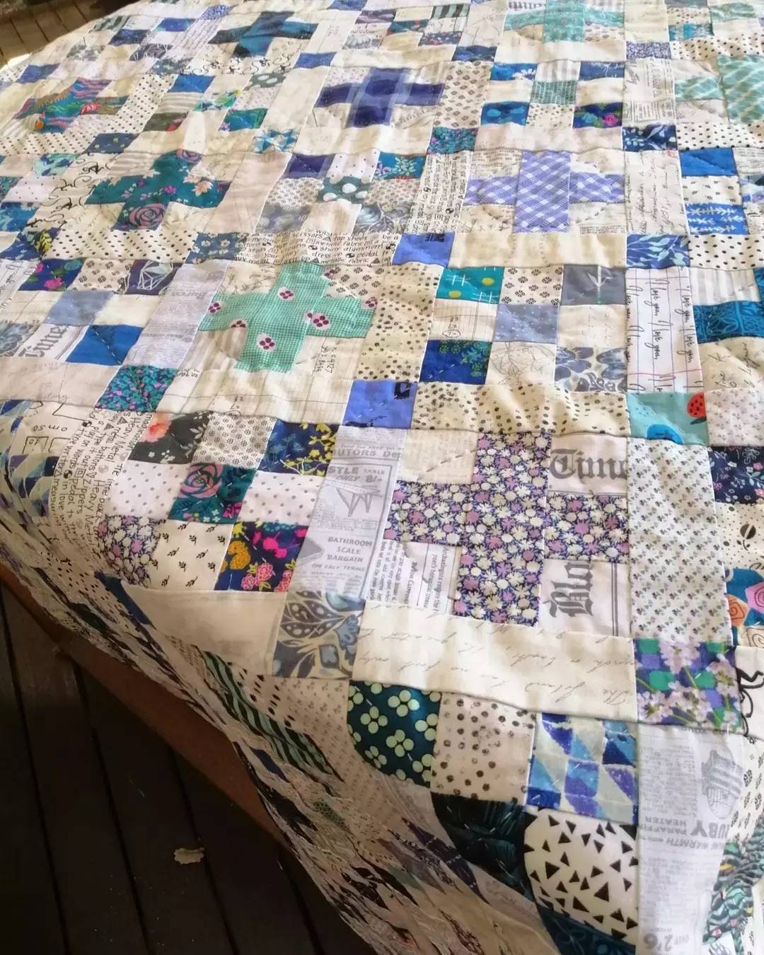 Blueberry Kisses quilt pattern, PDF quilt pattern, scrap quilt, baby quilt Digital Download