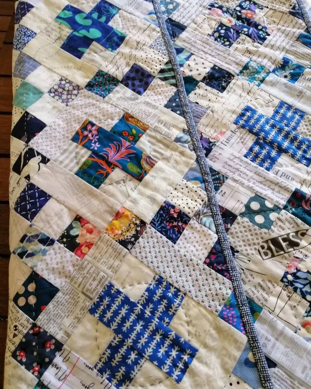 Blueberry Kisses quilt pattern, PDF quilt pattern, scrap quilt, baby quilt Digital Download