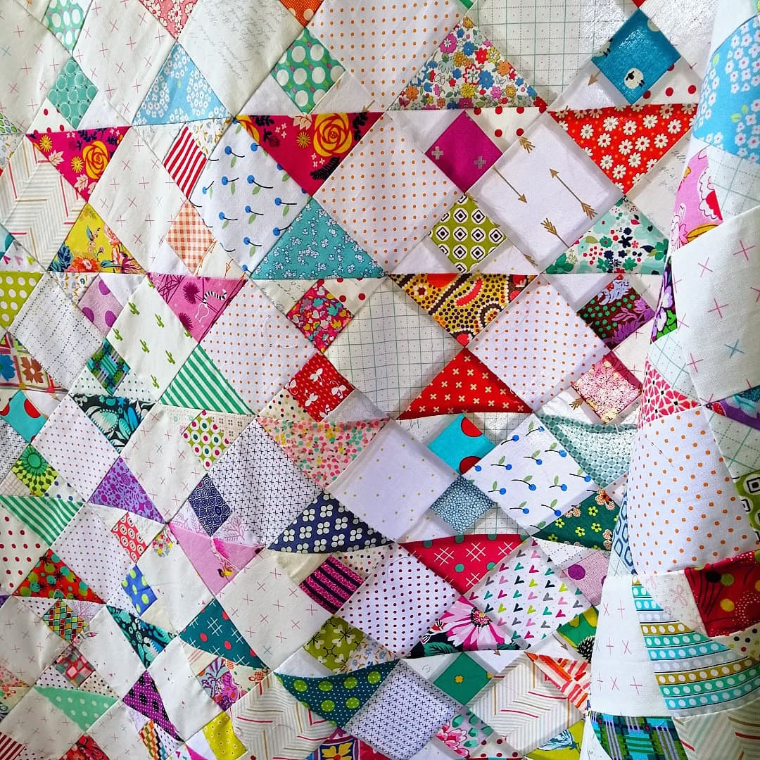 Feel The Tide PDF quilt pattern Scrap quilt throw quilt Thimbles and Needles patchwork