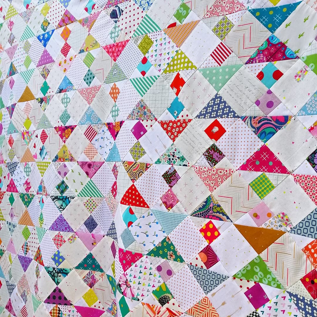 Feel The Tide PDF quilt pattern Scrap quilt throw quilt Thimbles and Needles patchwork